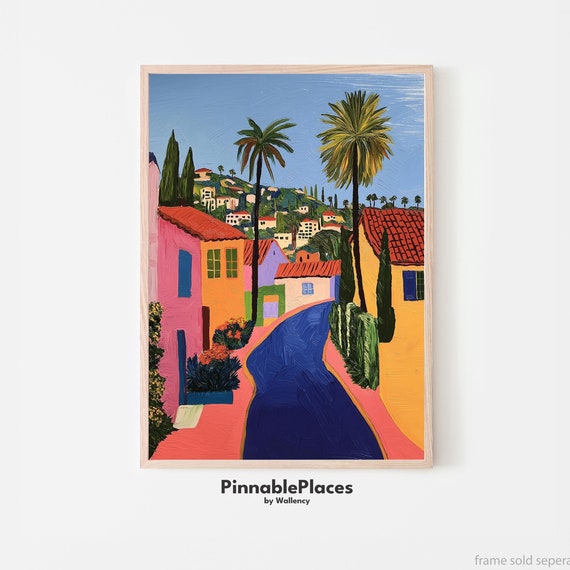Los Angeles Print Matisse Style Colorful Cityscape File