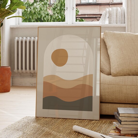 Arch Minimal Abstract Neutral Bedroom Decor Poster