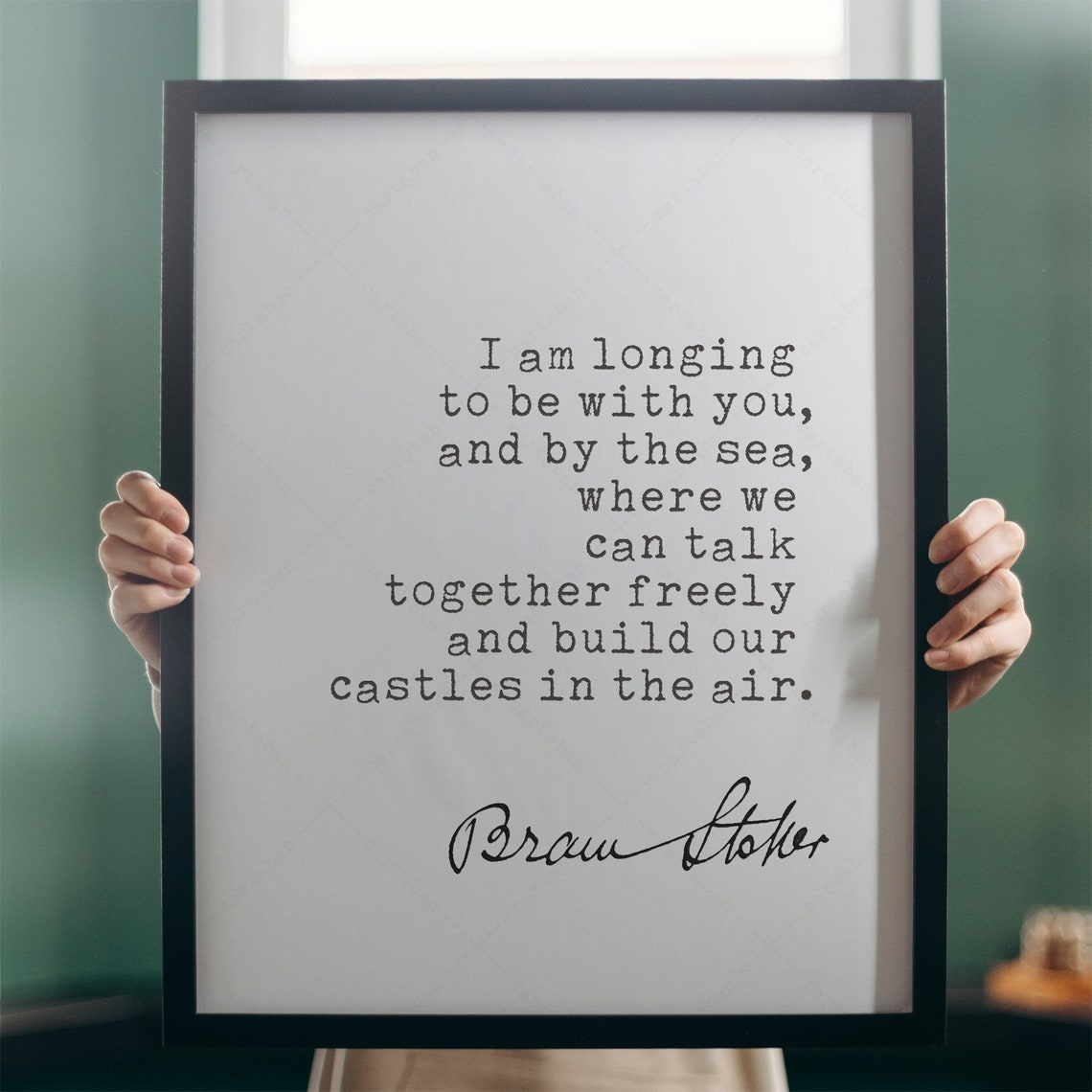 Bram Stoker I Am Longing To Be With You Love Quote Wall Art Poster - Image 4