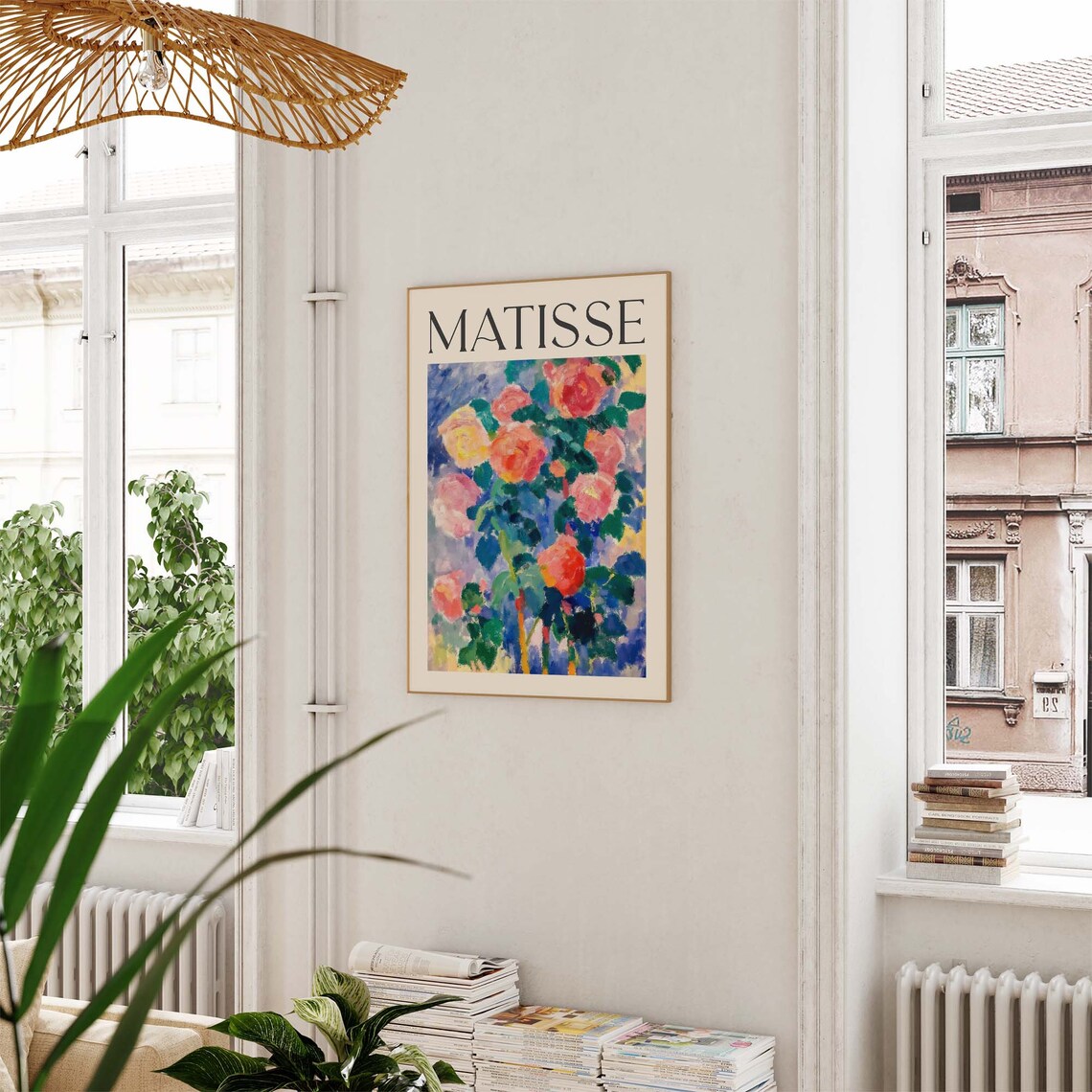 Matisse Style Rose Bush Fauvist Botanical Exhibition Art Poster - Image 3