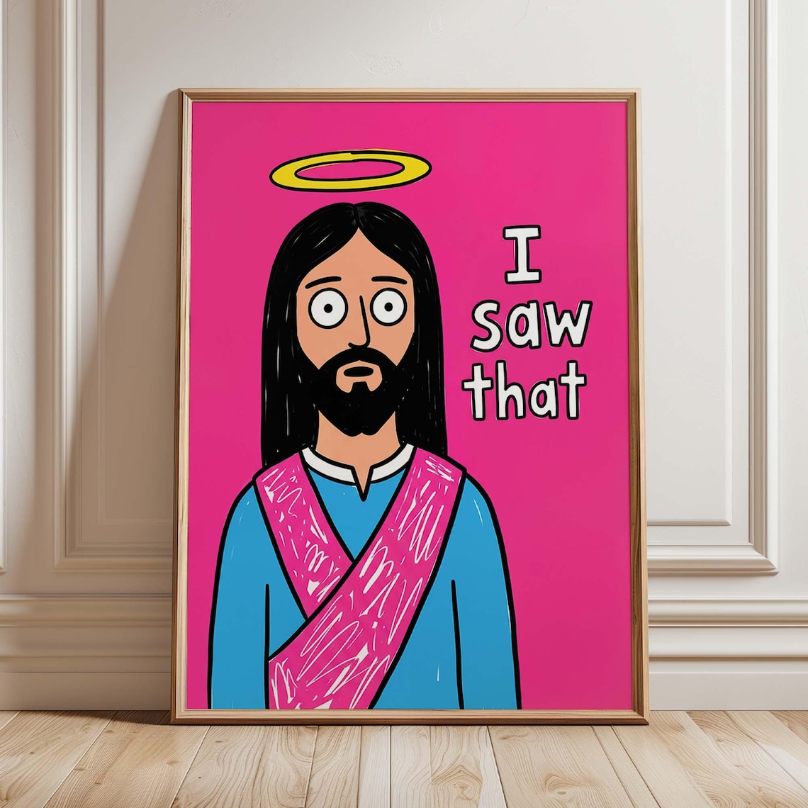 Funny Jesus, Christian Humor Decor Poster Print