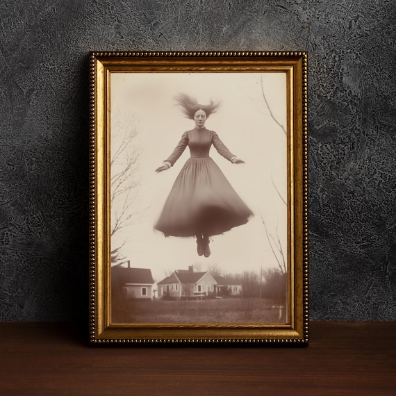 Flying Witch Dark Academia Printgothic Printsold Photo Style Artoccult Posternostalgic Fantasy Printwitchy Poster Printwitches Circle