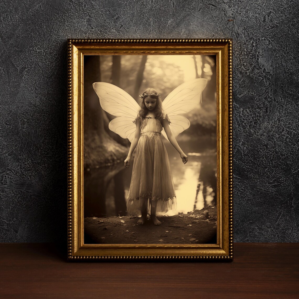 Little Girl A Vintage Fairy Dark Academia Printgothic Printsold Photo Artoccult Posternostalgic Printvintage Photography