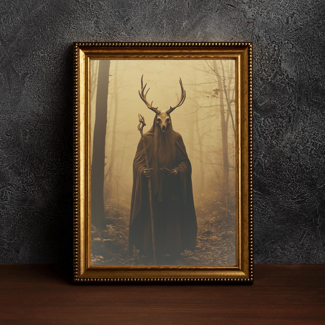 Druid In The Field Dark Academia Art Print