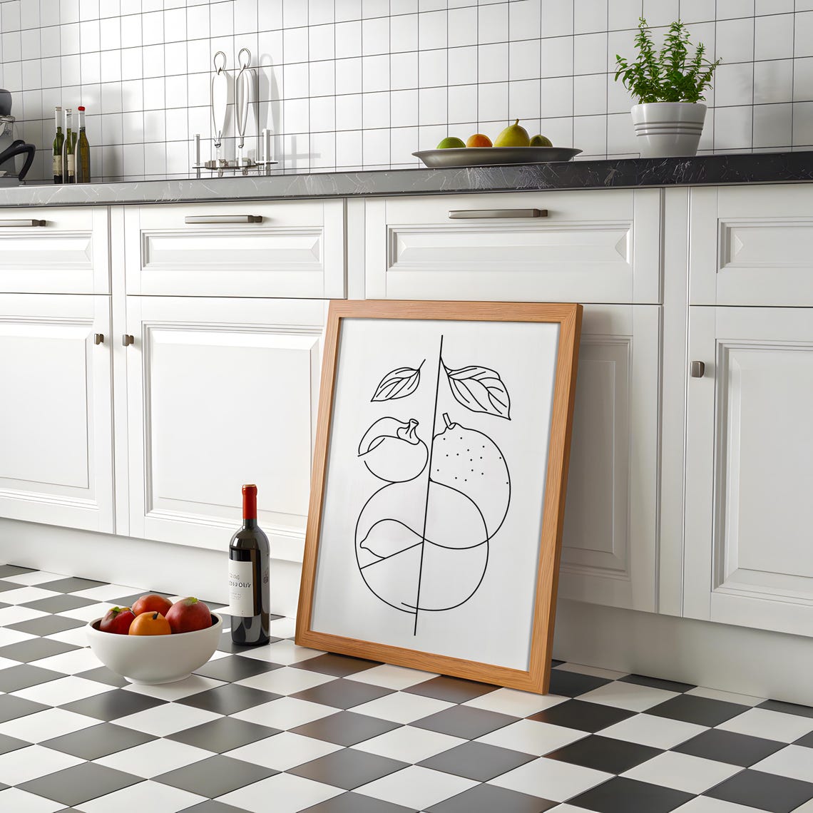 Minimalist Citrus Line Art Modern Botanical Lemon Sketch Poster - Image 5