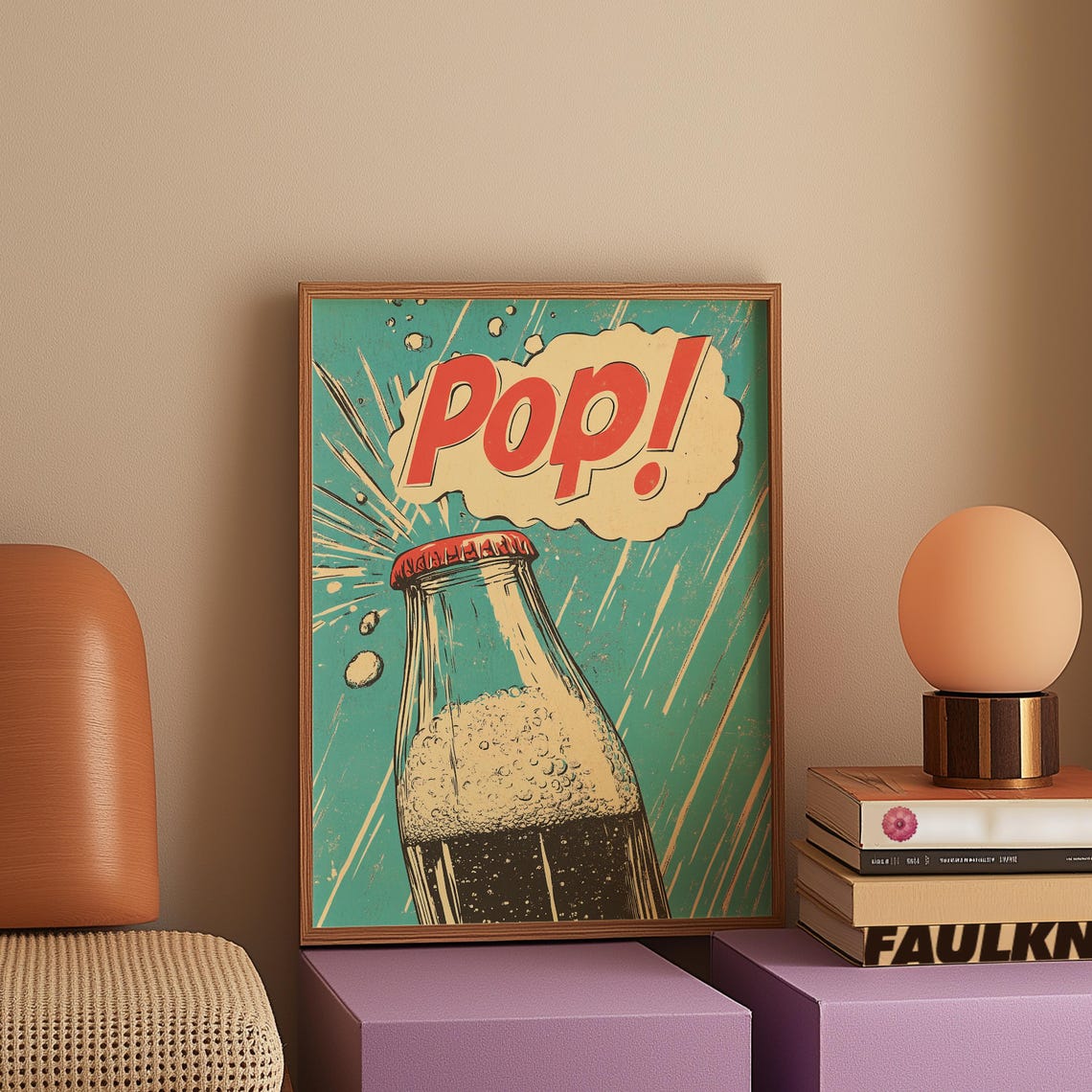 Vintage Soda Bottle Pop Retro Comic Advertising Pop Art Poster - Image 4