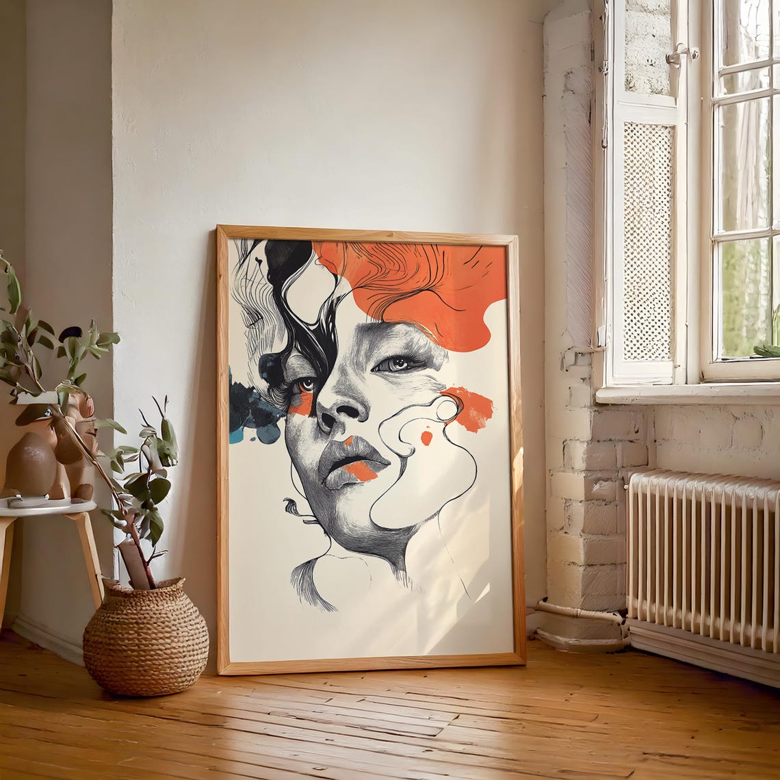 Modern Woman Line Art Portrait Minimalist Abstract Art Print - Image 4