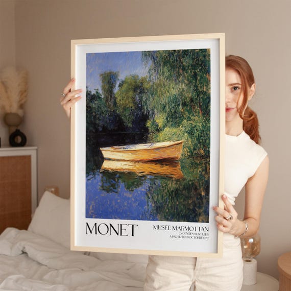 Monet Print Claude Poster Exhibition Floral Decor Vintage Art