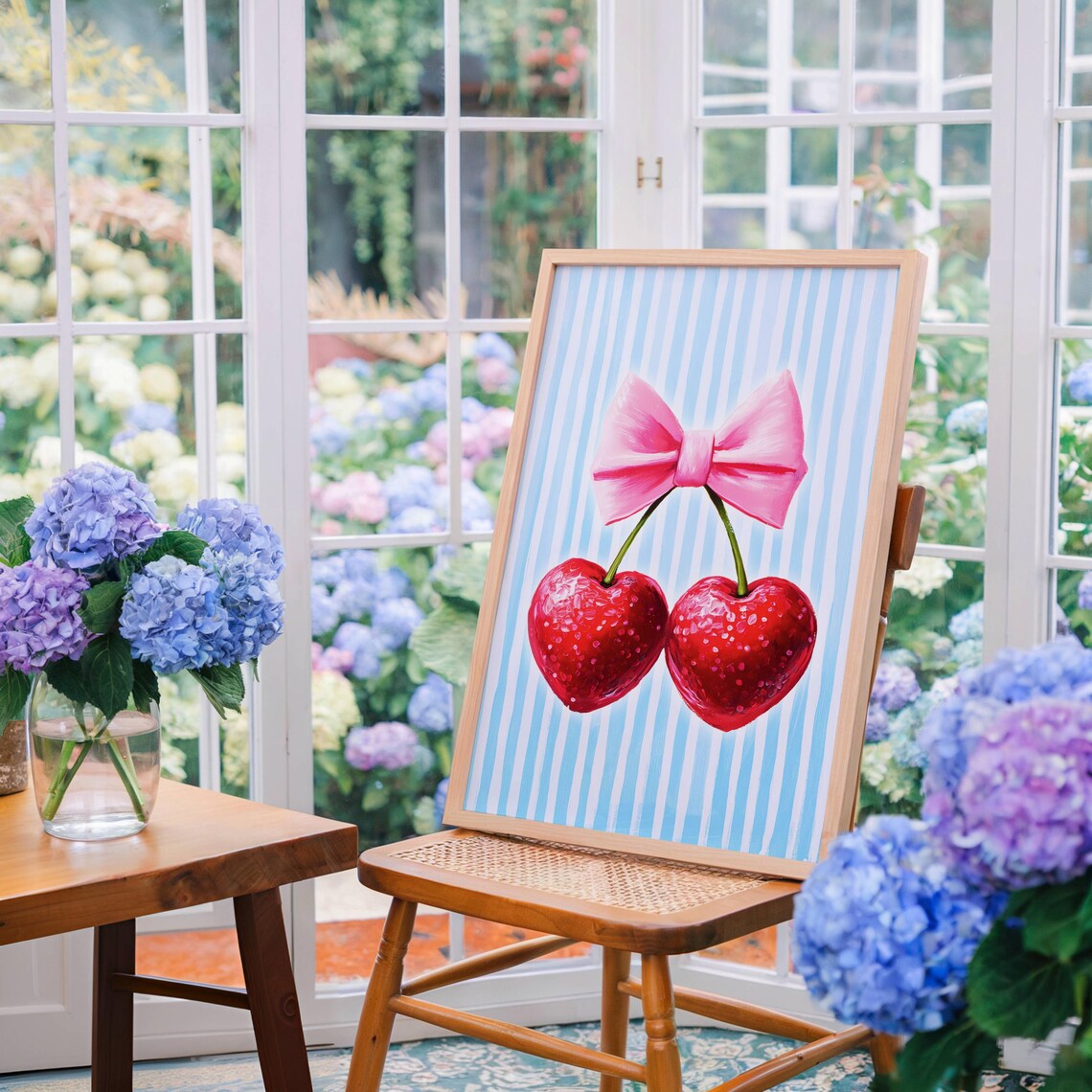 Cherry And Pink Bow, Preppy Girly Decor Poster - Image 4