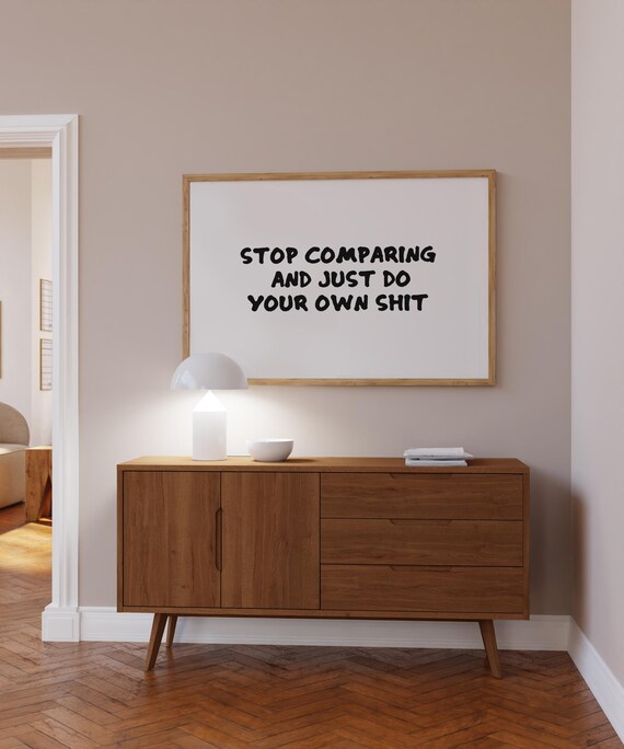Motivational Typography Art Print, Funny Office Decor