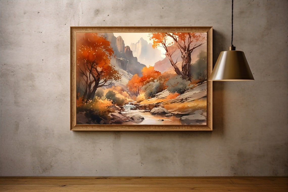 Zion Utah Travel Print Wall Art Zion National Park Travel Poster National Parks Traveler Gift Utah Travel Poster Watercolor Painting Art - Image 4