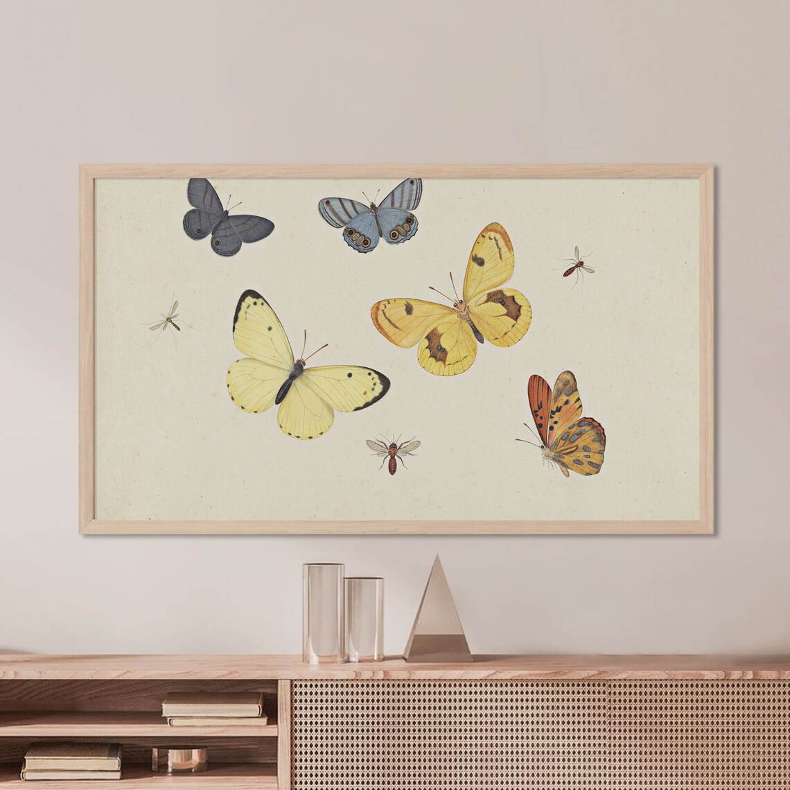 Vintage Butterflies Art Print, Magical Insect Study