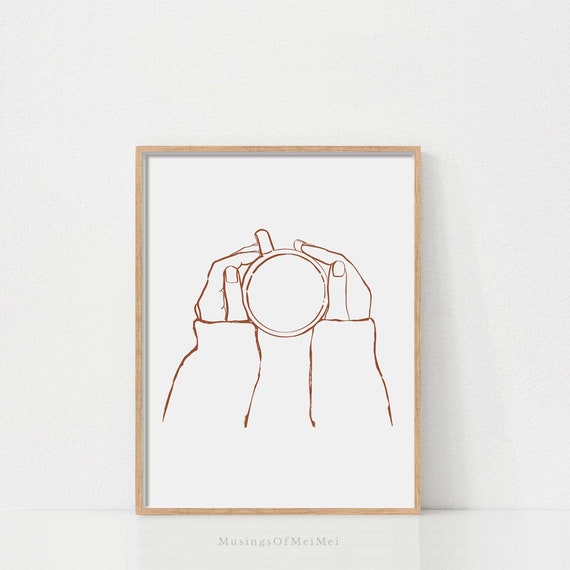 Cozy Minimalist Coffee Cup Print For Kitchen Cafe Decor Bar Wall Art Lover Gift