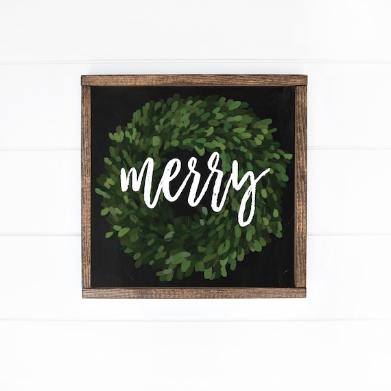 Rustic Christmas Sign, Farmhouse Holiday Wall Art