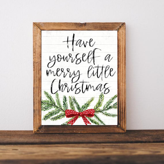 Have Yourself a Merry Little Christmas Farmhouse Poster
