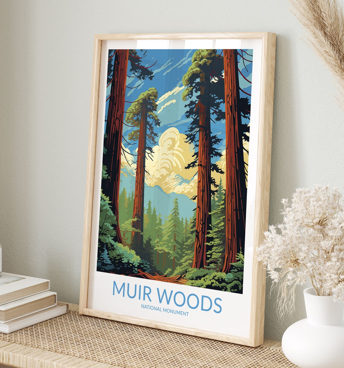 Muir Woods Print No 4 Muir Woods Poster Muir Woods Wall Art Muir Woods Art Print Muir Woods Artwork Muir Woods Travel Gift California