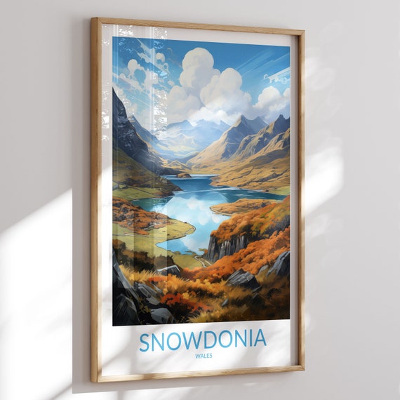 Snowdonia Print No 2 Snowdonia Poster Snowdonia Wall Art Snowdonia Art Print Snowdonia Artwork Snowdonia Travel Gift Wales