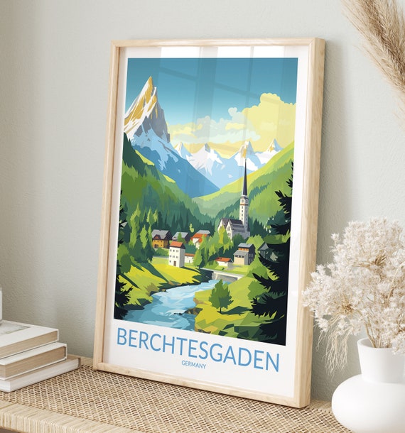 Berchtesgaden Print No 7 Berchtesgaden Poster Berchtesgaden Wall Art Berchtesgaden Art Print Artwork Germany Print Traveler Gift