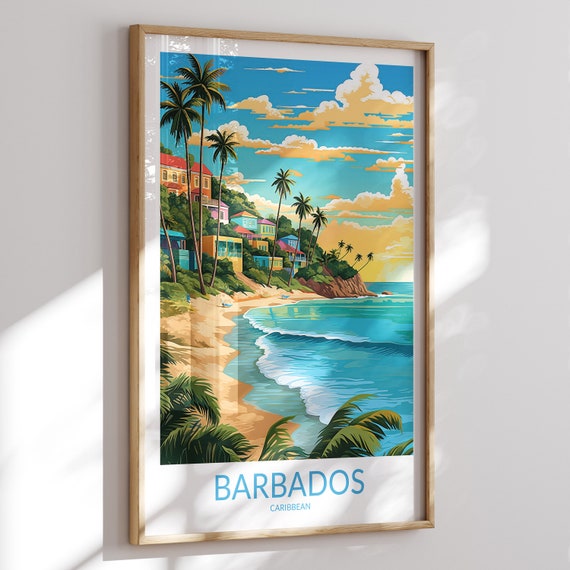 Barbados Print No 5 Barbados Poster Barbados Wall Art Barbados Art Print Barbados Artwork Barbados Travel Gift Caribbean