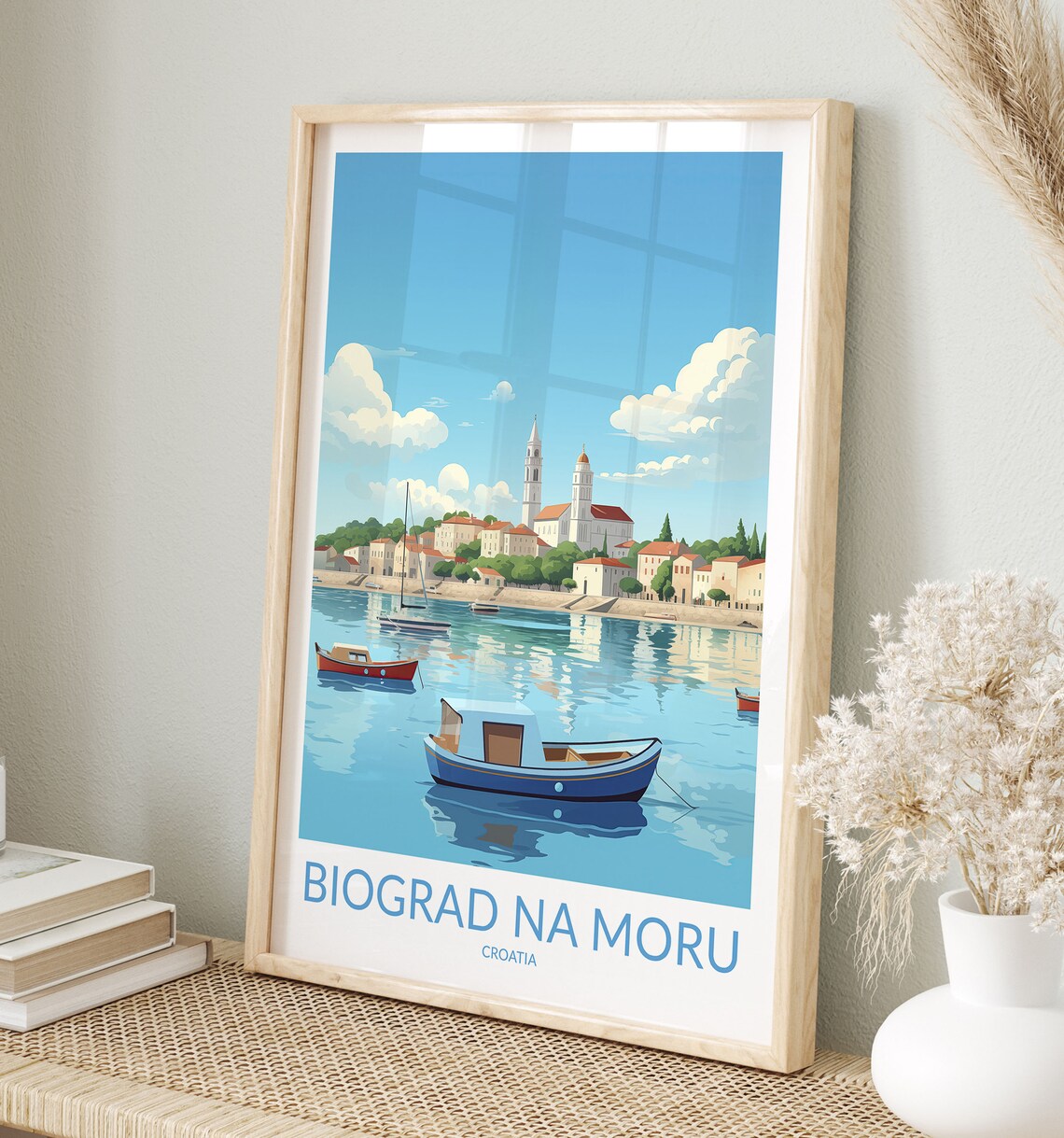 Biograd Na Moru Print No 6 Biograd Na Moru Poster Biograd Na Moru Wall Art Home Decor Biograd Na Moru Art Print Traveler Gift Croatia