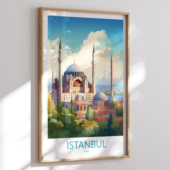 Istanbul Print No 2 Istanbul Poster Istanbul Wall Art Istanbul Art Print Istanbul Artwork Istanbul Travel Gift Turkey Home Decor