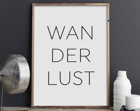 Wanderlust Minimalist Travel Quote Poster for Adventure Lovers