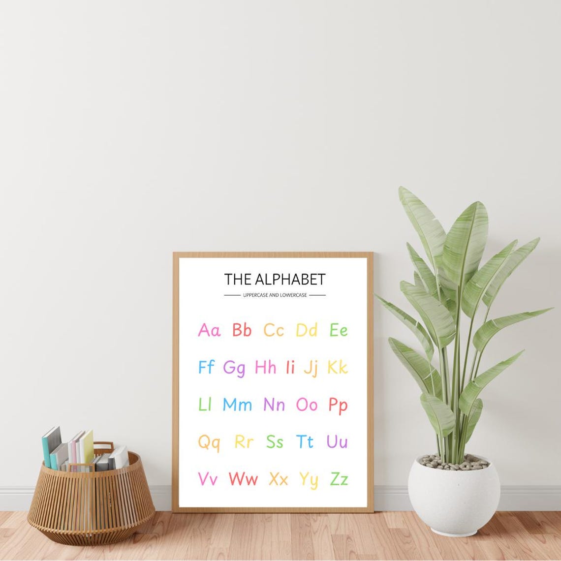 Rainbow Alphabet Uppercase Lowercase Colorful Letters Kids Room Poster - Image 4