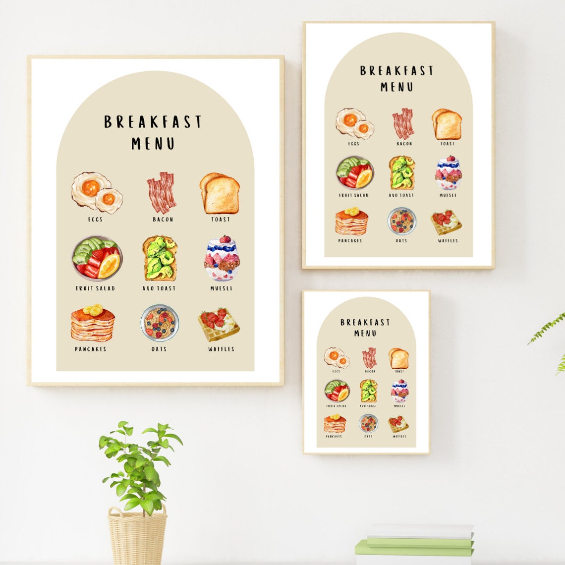 Kids Breakfast Menu Pretend Play Poster for Play Kitchen Decor - Image 4