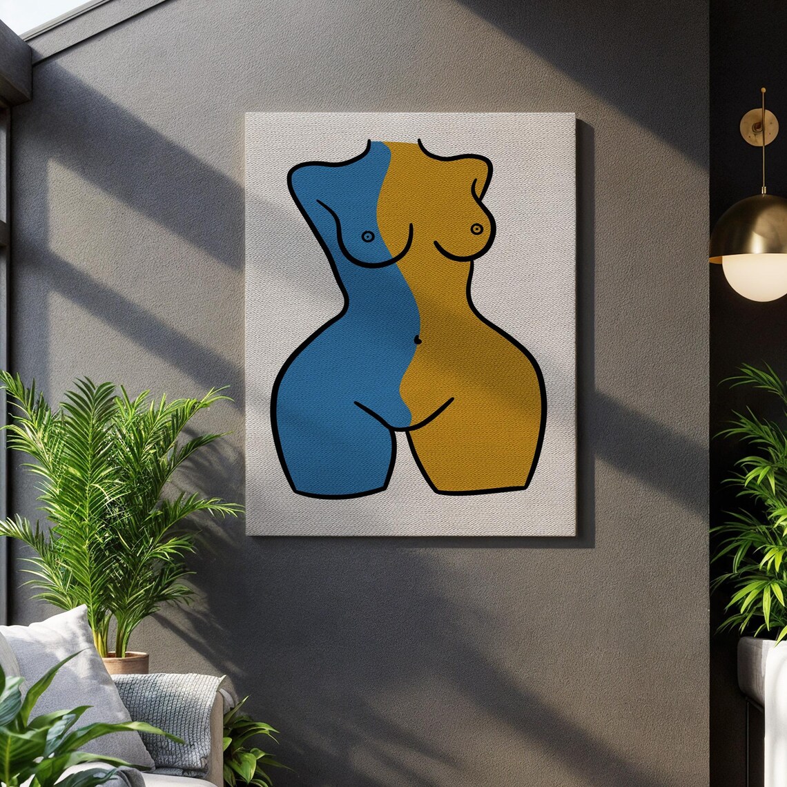 Torso Silhouette, Body Positivity Figure Illustration