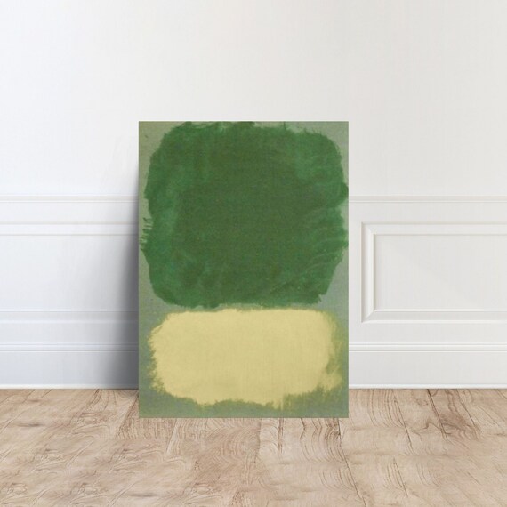 Mark Rothko Green and Its Shades Abstract Color Field Art Poster