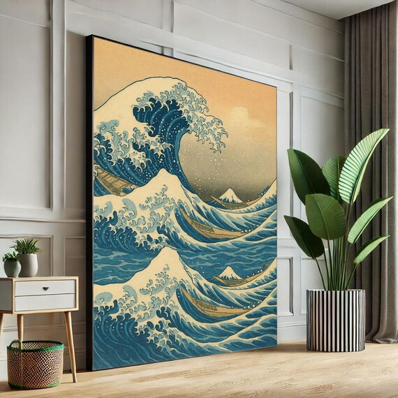 Hokusai The Great Wave Off Kanagawa Woodblock Ocean Art Poster