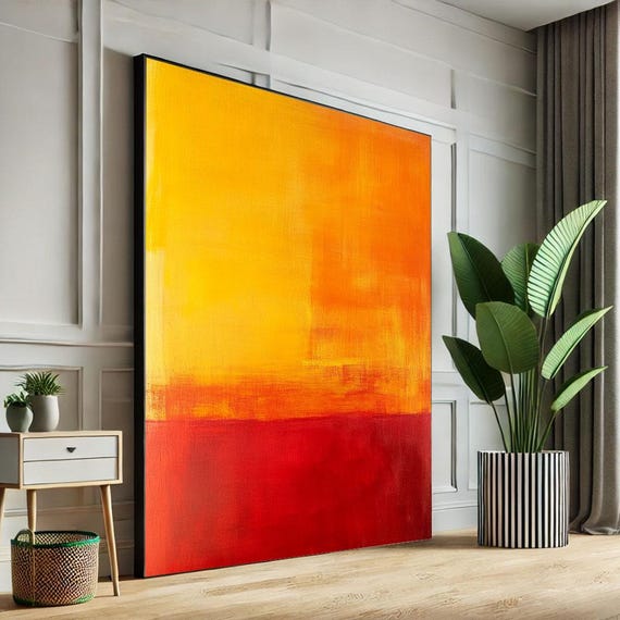 Mark Rothko Yellow And Red Canvas Iconic Color Field Painting Reproduction For Bold Modern Interiors