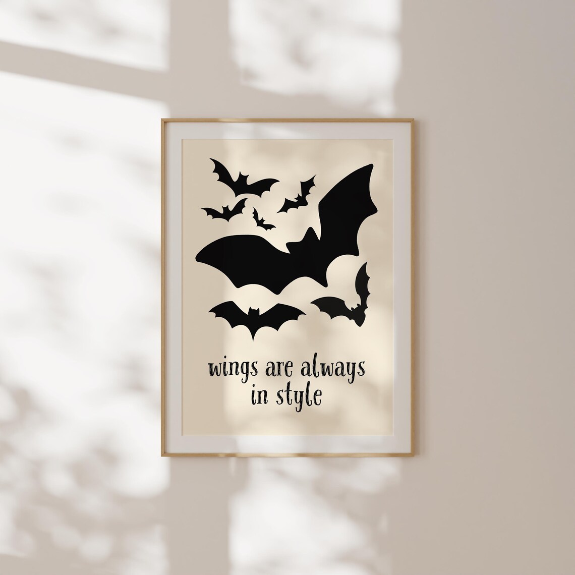 Wings Are Always In Style Bat Silhouette Halloween Wall Poster - Image 2