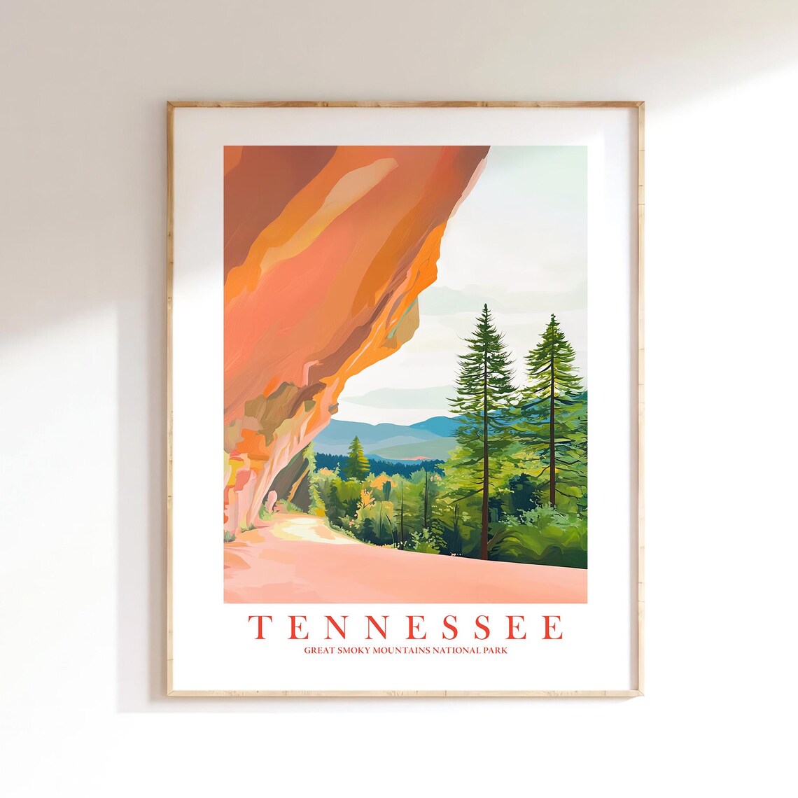 Tennessee Great Smoky Mountains Alum Cave Trail Sunset Poster