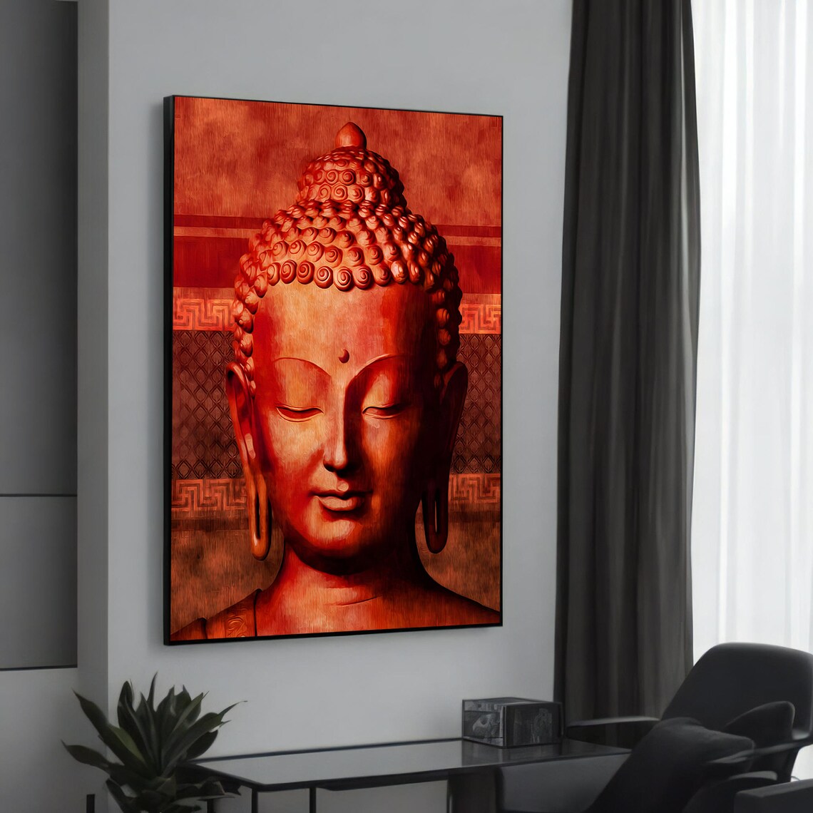 Serene Buddha Art Print, Spiritual Zen Decor