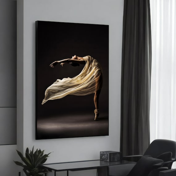 Graceful Ballet Dancer Art Print, Elegant Wall Decor