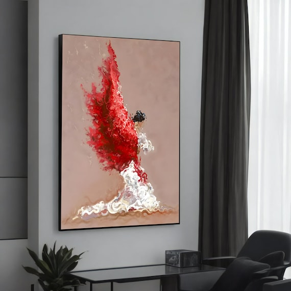 Elegant Flamenco Dancer Art Print, Dance Inspired