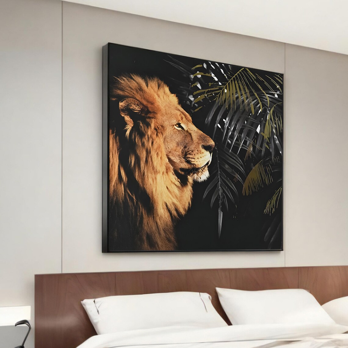 Majestic Lion Art Print, Modern Animal Wall Decor