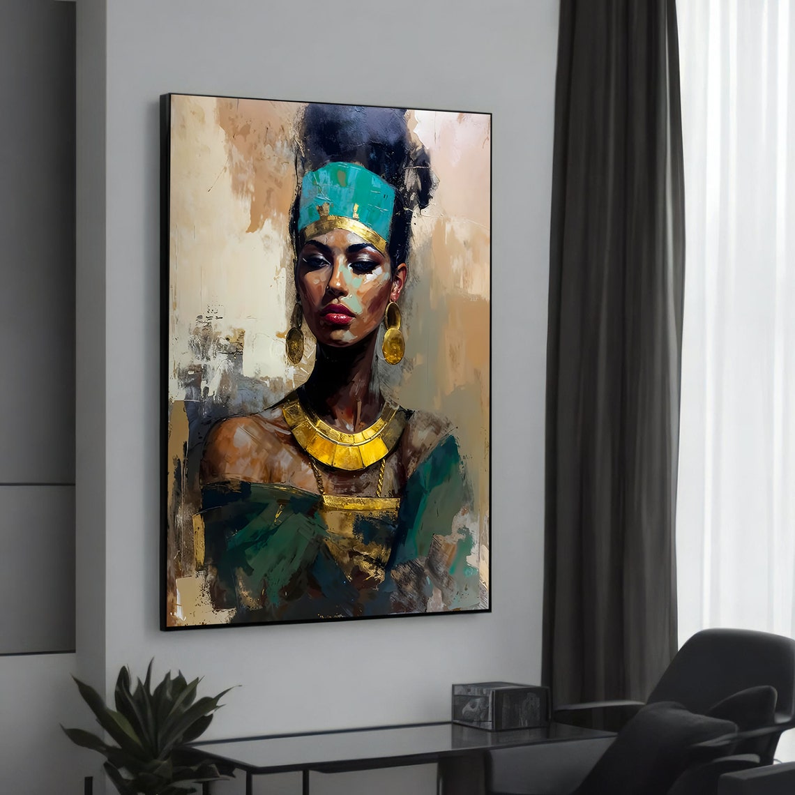 Elegant African Woman, Ethnic Art Print