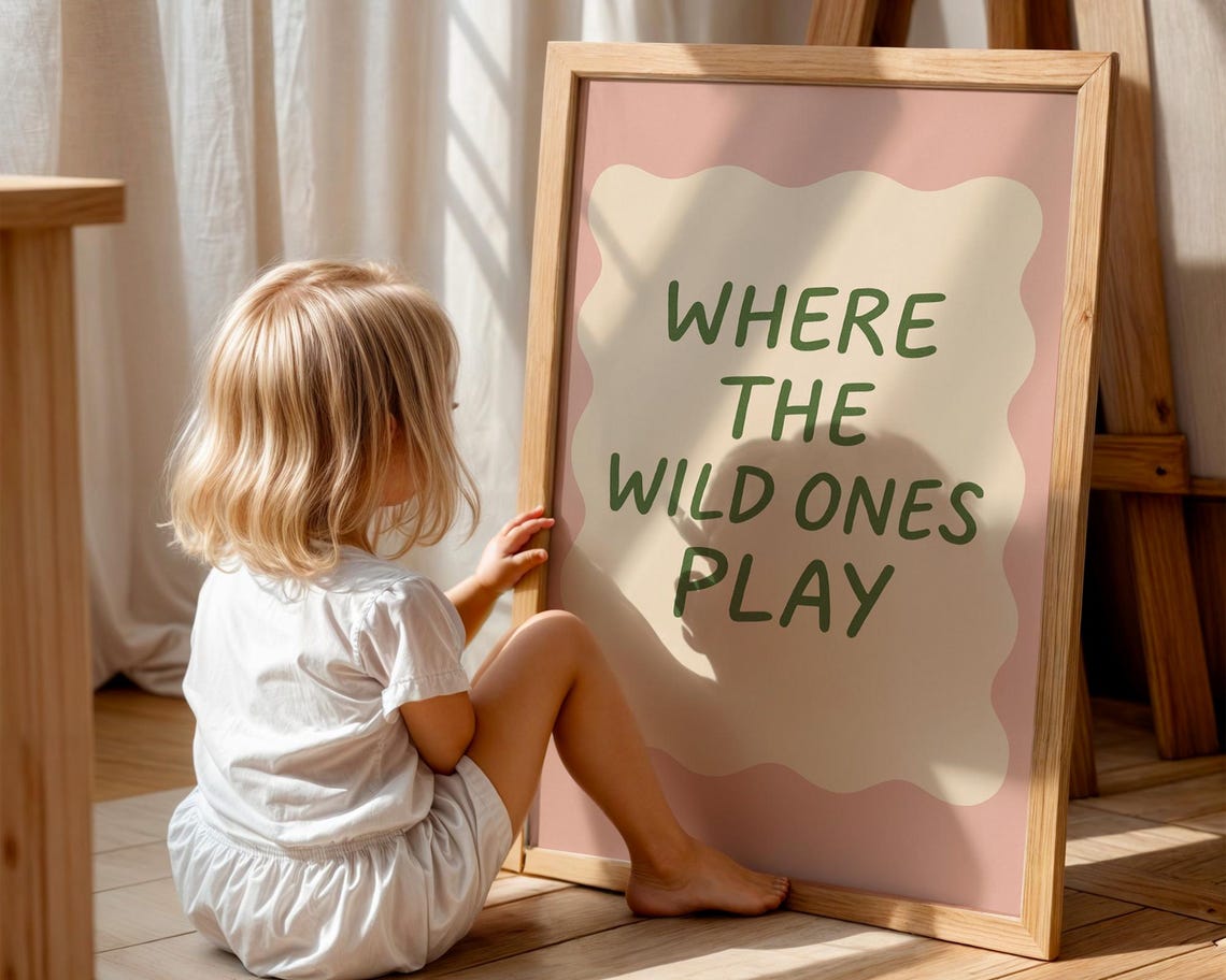 Where The Wild Ones Play Print Boho Jungle Nursery Decor
