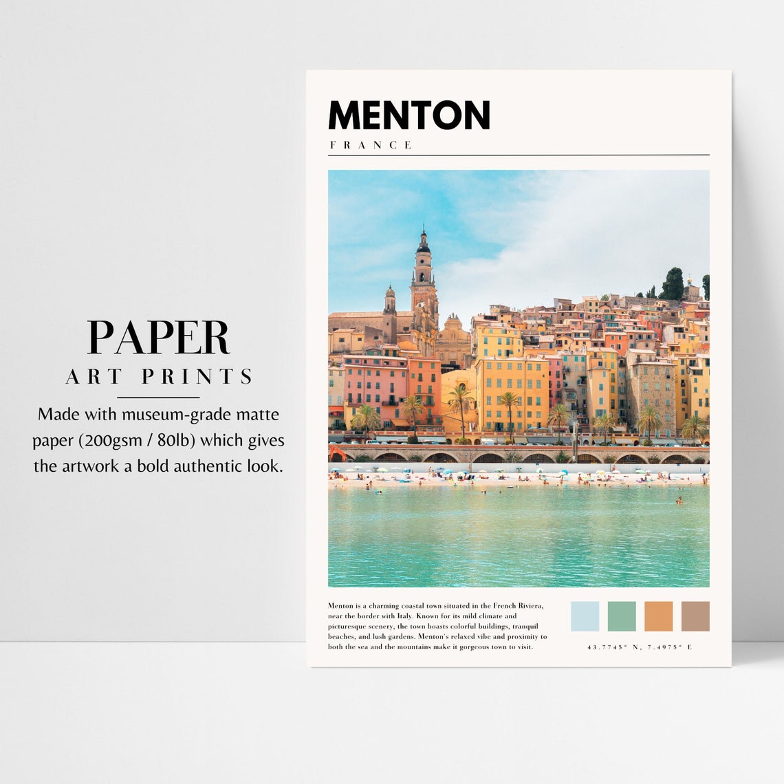 Menton Print Menton France Poster French Wall Art France Photo Menton Photography P 158 - Image 3