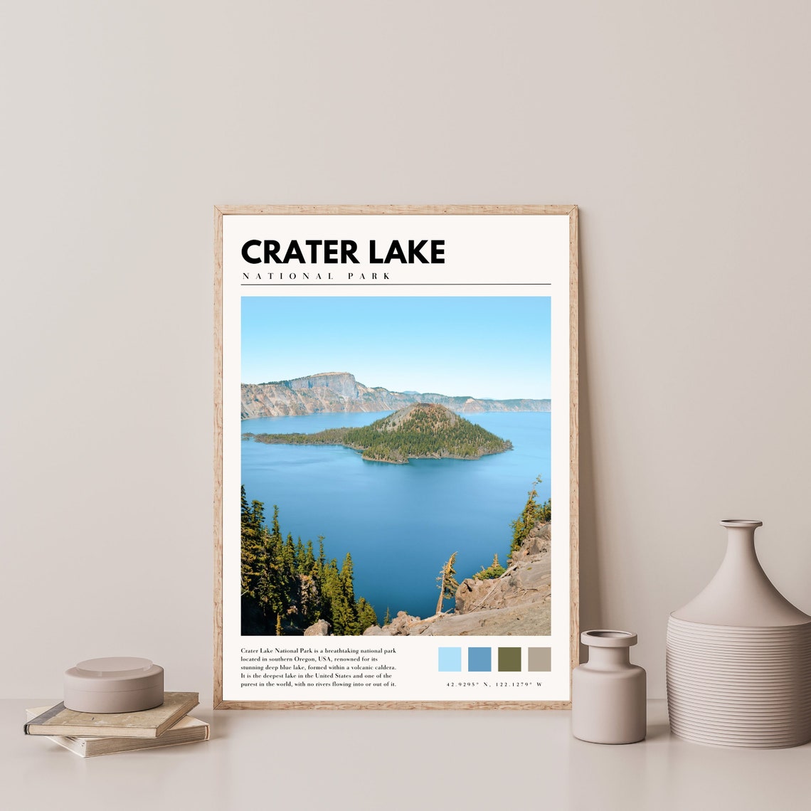 Crater Lake Oregon Photography Poster - Image 4