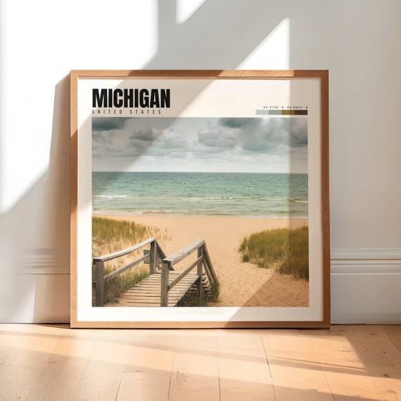 Michigan Print Michigan Wall Art Lake Michigan Photography Michigan Poster Michigan Decor Michigan Gift P 029
