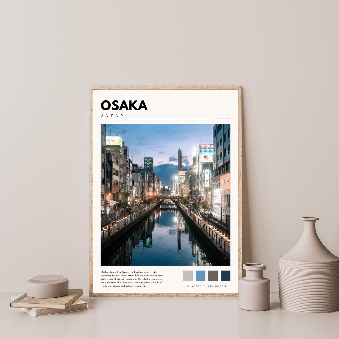 Osaka Japan Travel Poster Print, Japanese Wall Art - Image 4