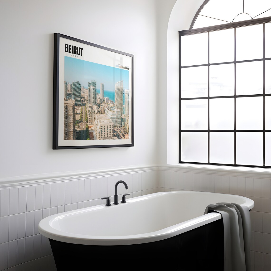 Beirut Lebanon Downtown Modern Towers Mediterranean Sea View Poster - Image 2