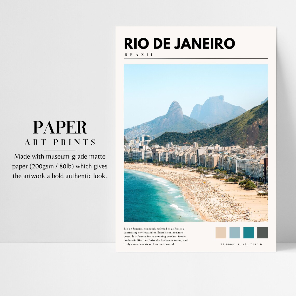 Rio De Janeiro Travel Poster, Latin America Wall Decor - Image 2