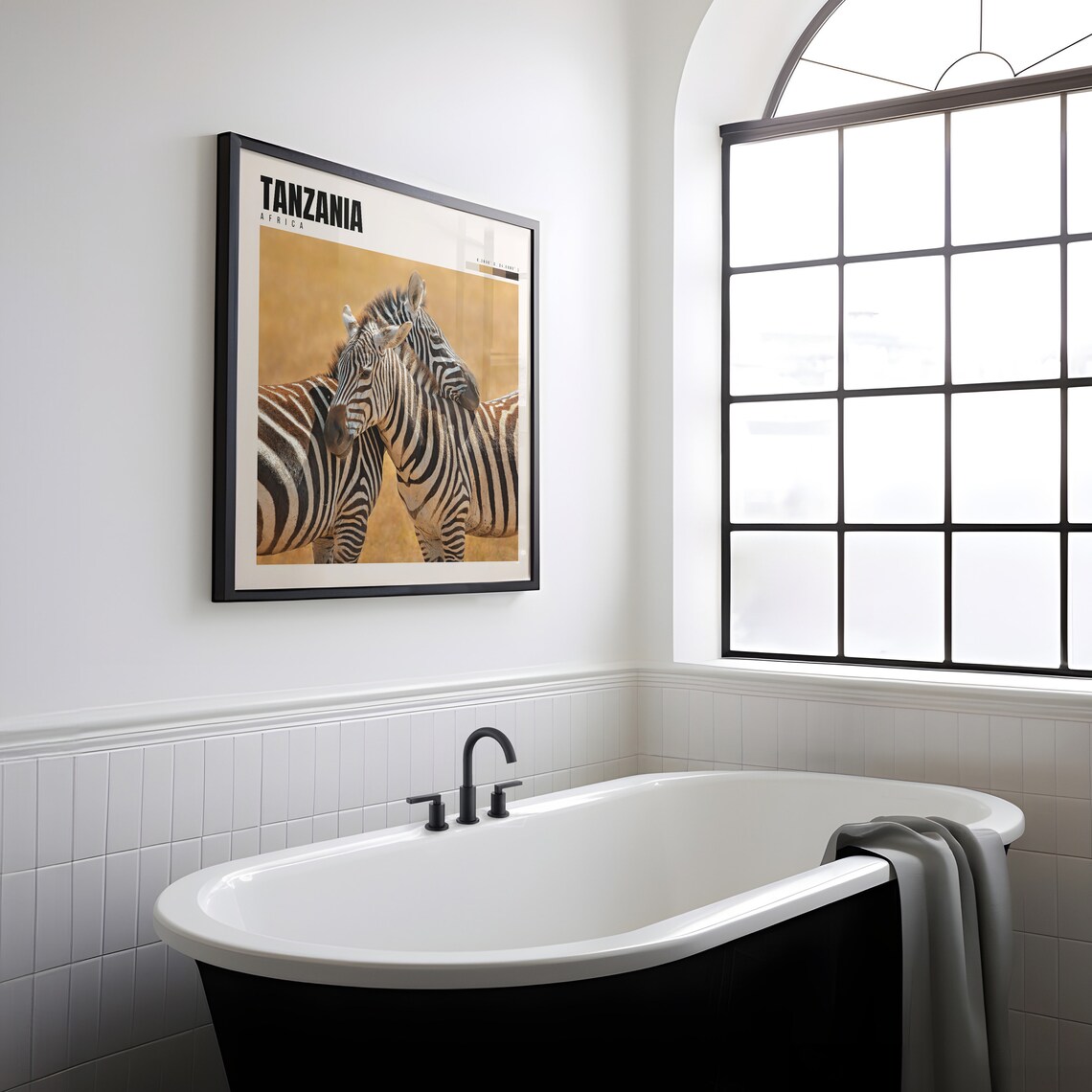 Tanzania Africa Safari Zebras Savanna Wildlife Photography Poster - Image 2