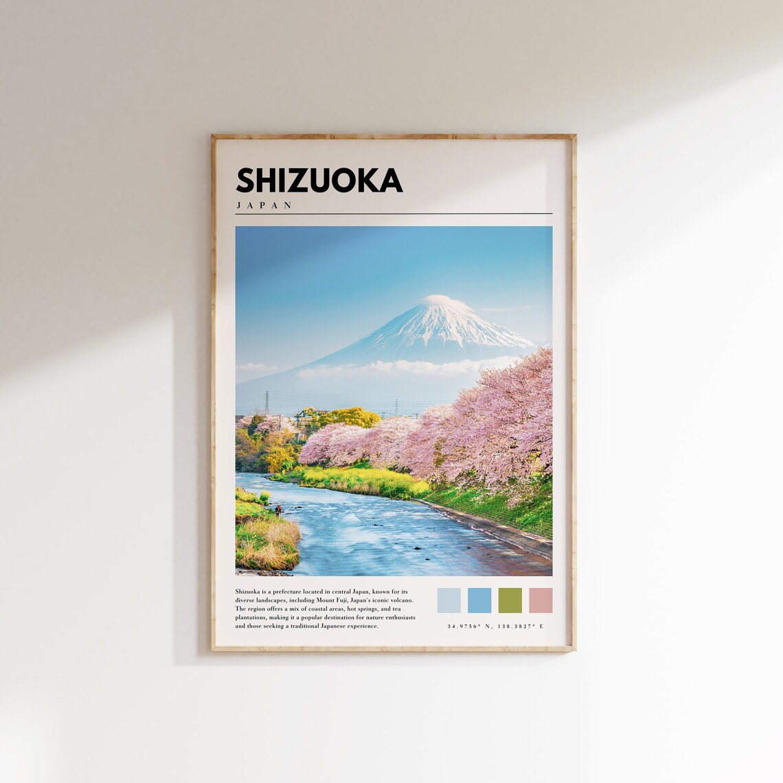 Shizuoka Japan Travel Poster, Mt Fuji Photography