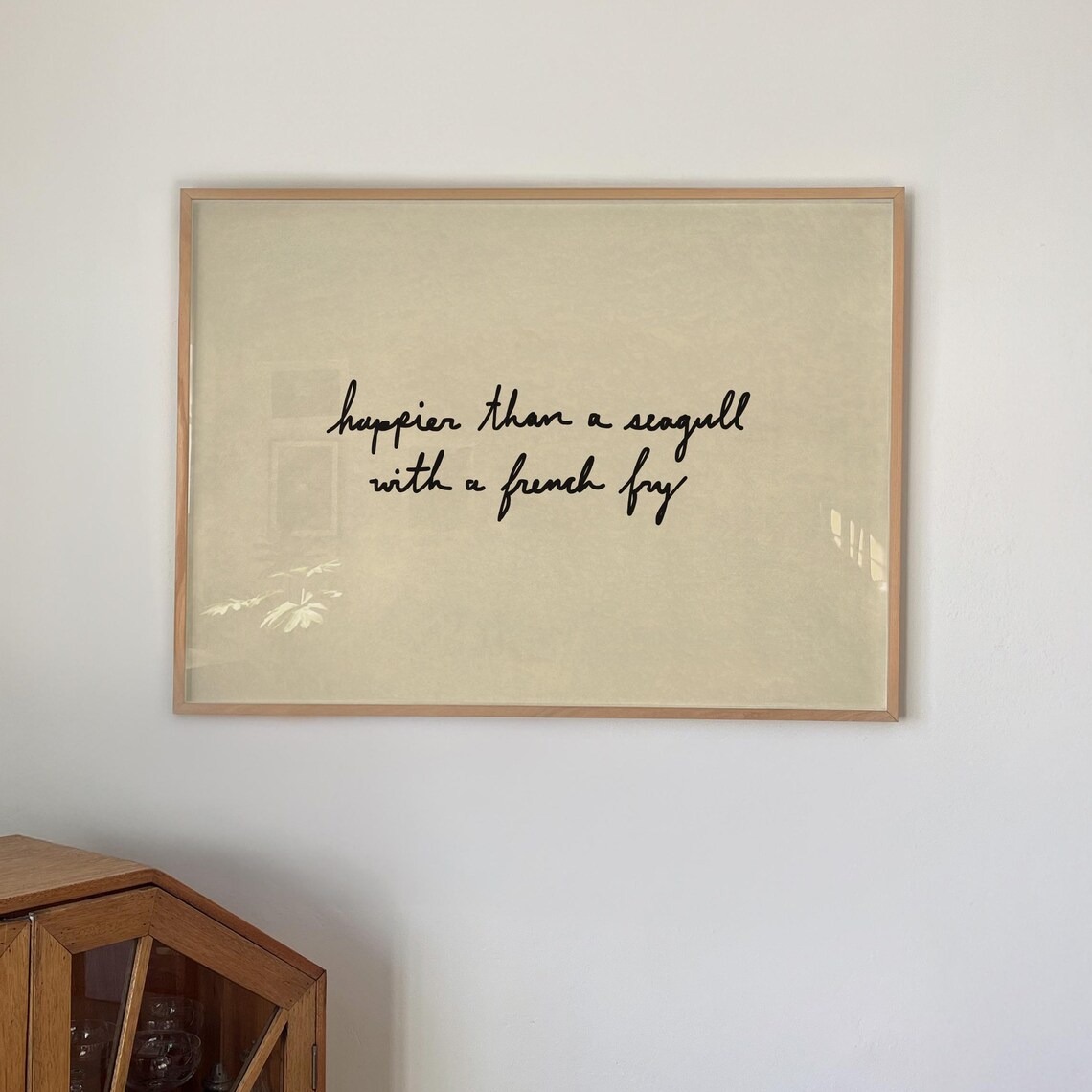 Happier Than A Seagull With A French Fry Funny Beach Quote Poster