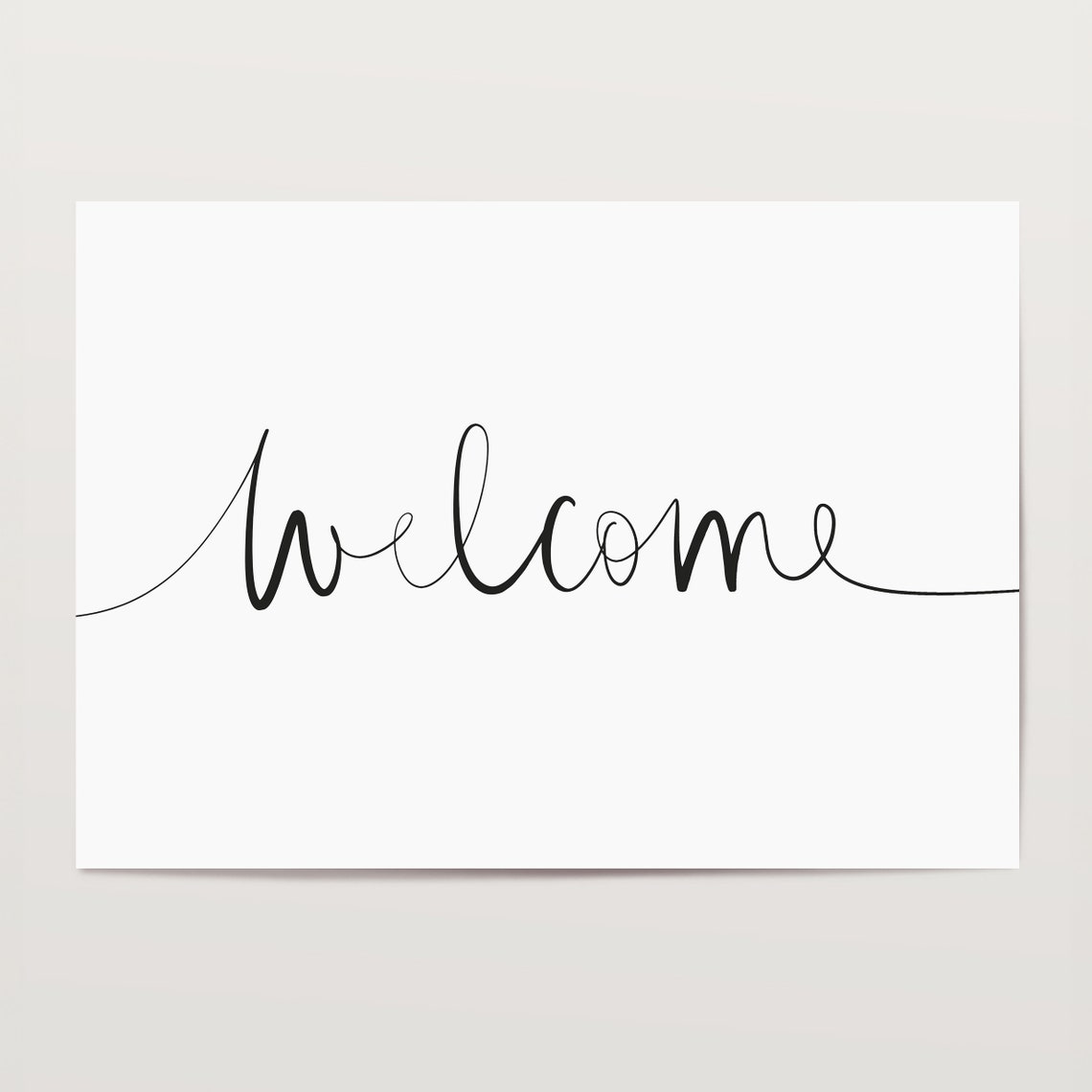 Welcome Calligraphy Script Minimalist Entryway Greeting Poster - Image 4